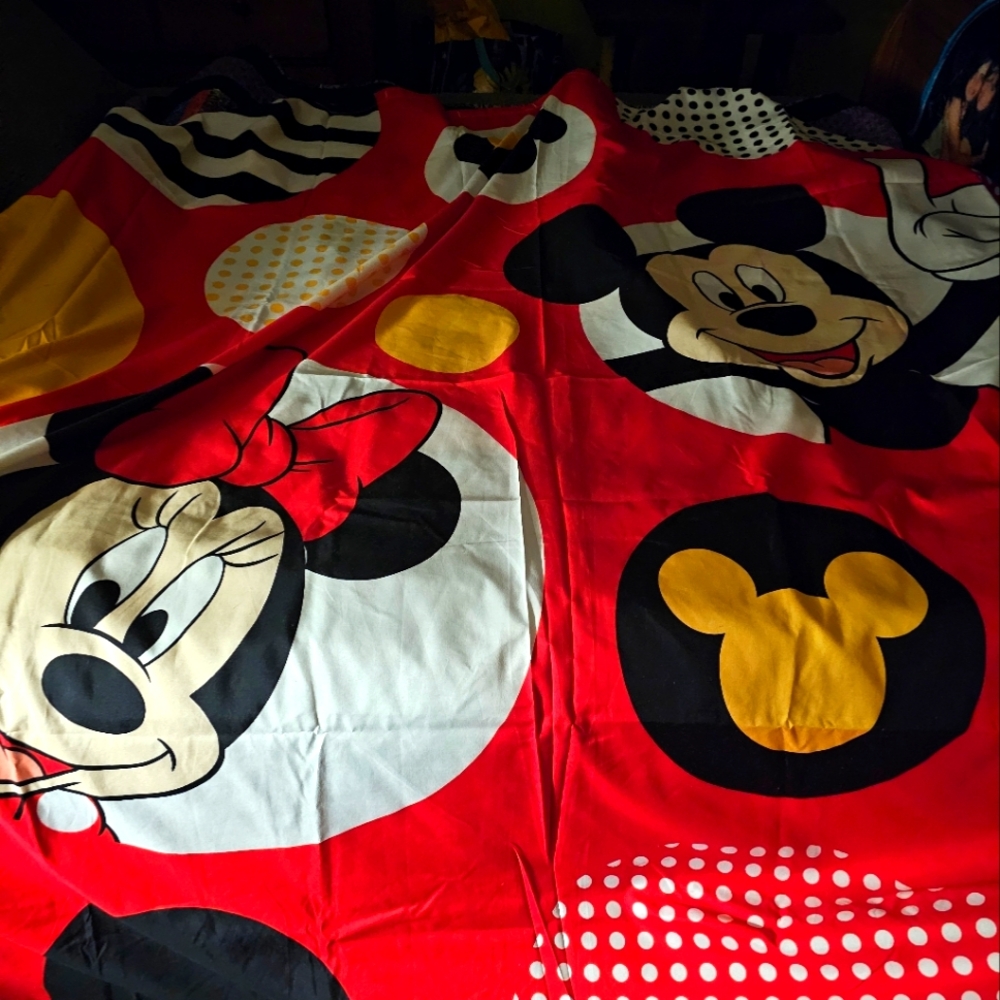 Mickey and Minnie Shower Curtain fabric